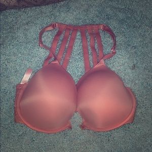 Pink strap back bra